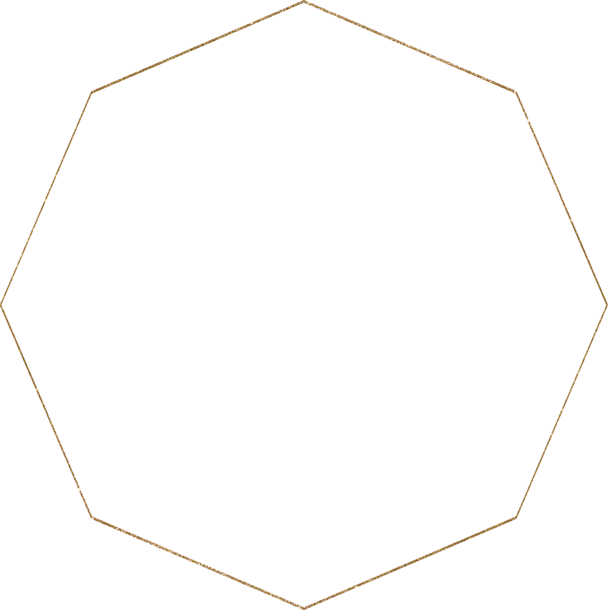 Octagon Golden Frame Thin Crayon Theme